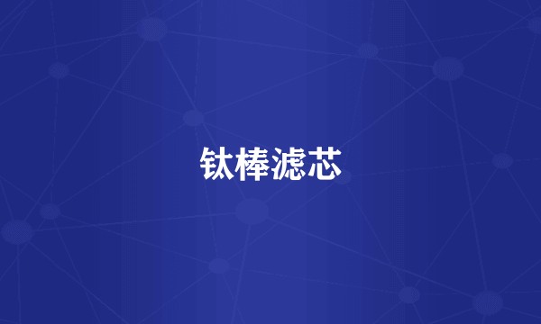 钛棒滤芯