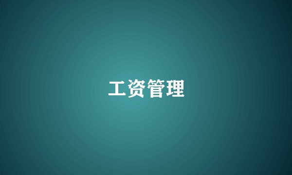 工资管理