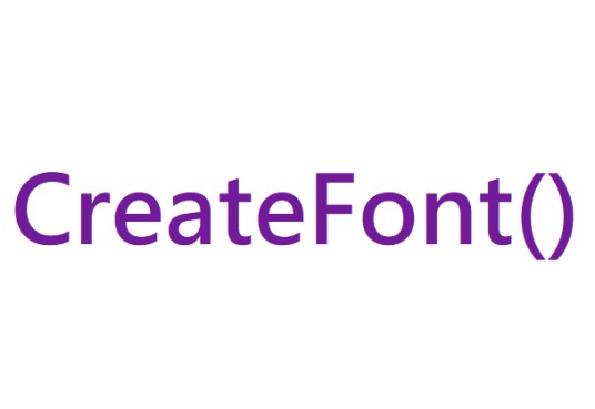 CreateFont