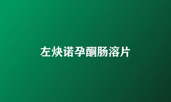 左炔诺孕酮肠溶片