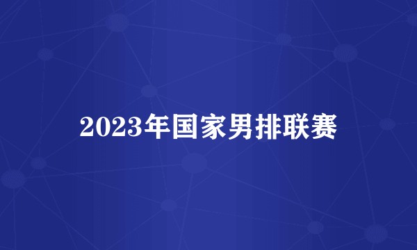 2023年国家男排联赛