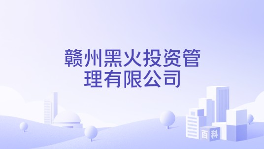 赣州黑火投资管理有限公司
