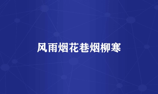 风雨烟花巷烟柳寒