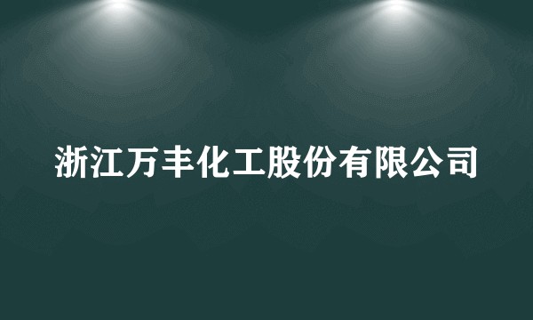 浙江万丰化工股份有限公司