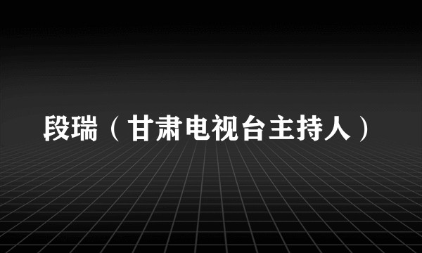 段瑞（甘肃电视台主持人）