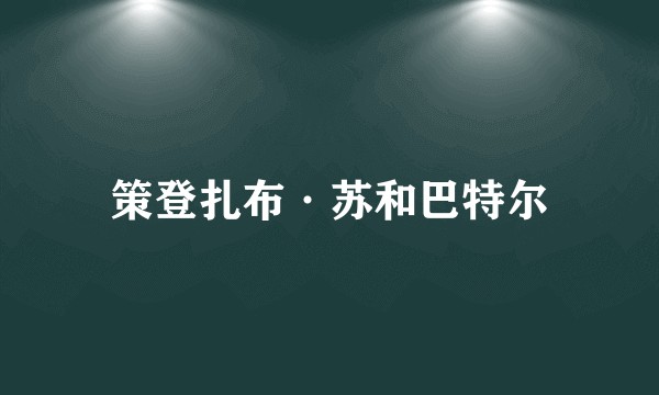 策登扎布·苏和巴特尔