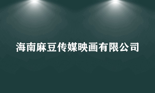 海南麻豆传媒映画有限公司
