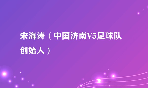 宋海涛（中国济南V5足球队创始人）