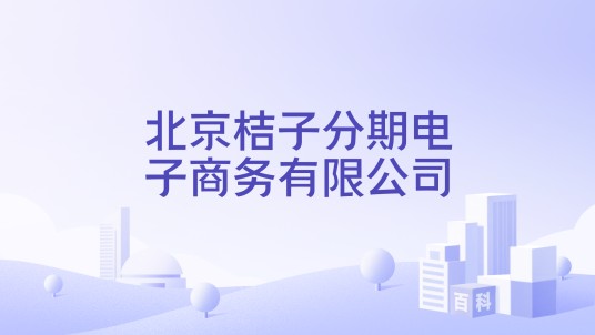 北京桔子分期电子商务有限公司
