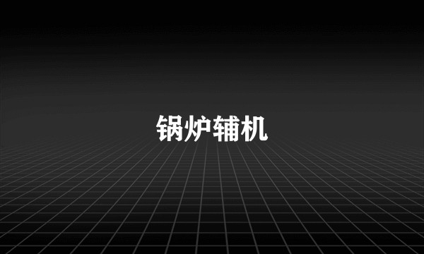 锅炉辅机