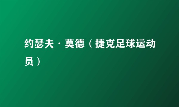 约瑟夫·莫德（捷克足球运动员）