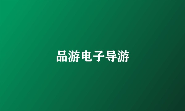 品游电子导游