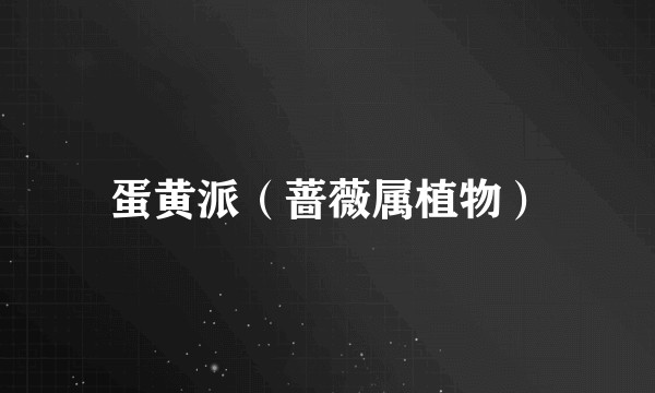 蛋黄派（蔷薇属植物）