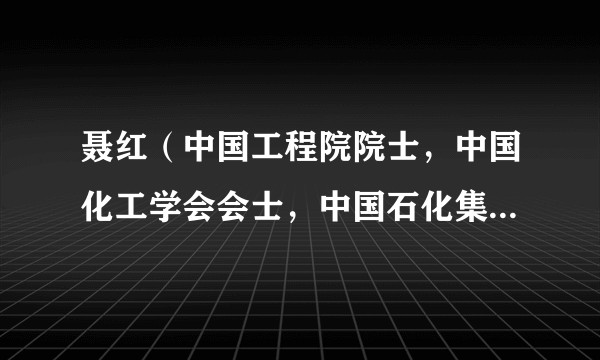 聂红（中国工程院院士，中国化工学会会士，中国石化集团公司首席专家、博士生导师）