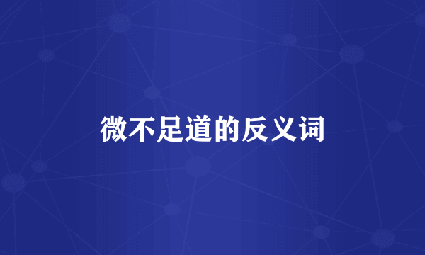 微不足道的反义词