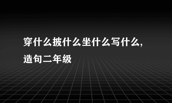 穿什么披什么坐什么写什么,造句二年级