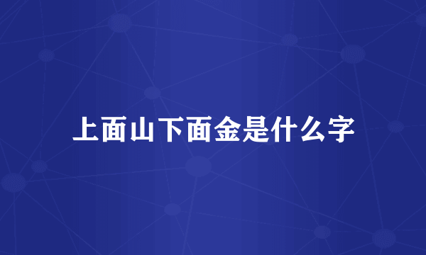 上面山下面金是什么字