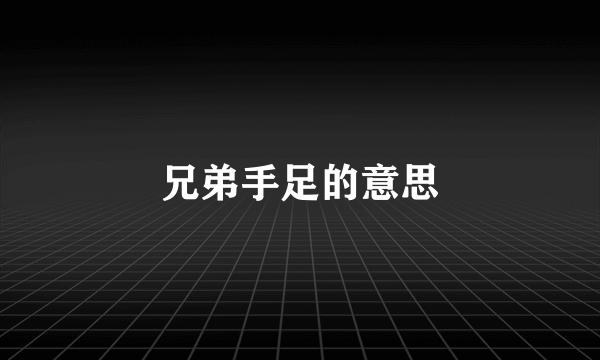 兄弟手足的意思