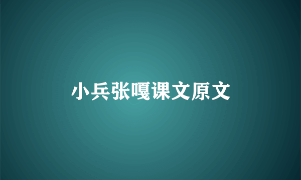 小兵张嘎课文原文