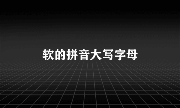 软的拼音大写字母