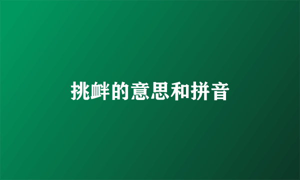 挑衅的意思和拼音