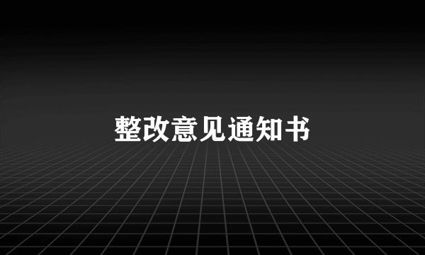 整改意见通知书