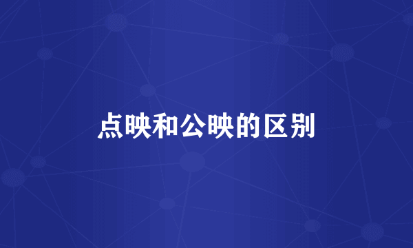 点映和公映的区别