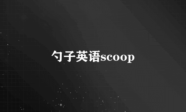 勺子英语scoop