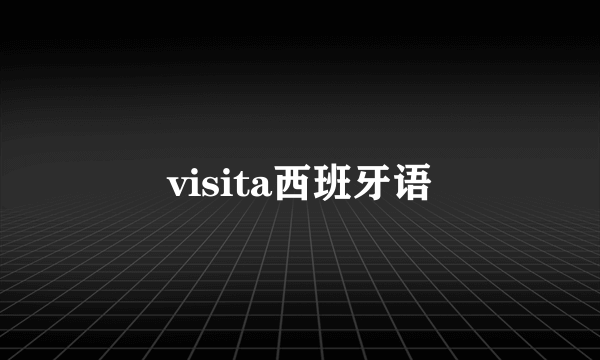 visita西班牙语