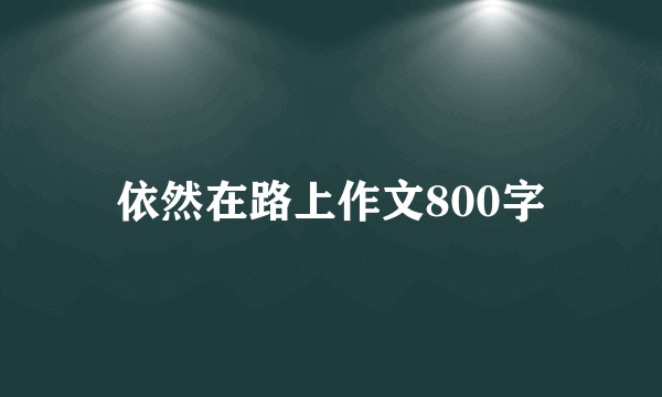 依然在路上作文800字