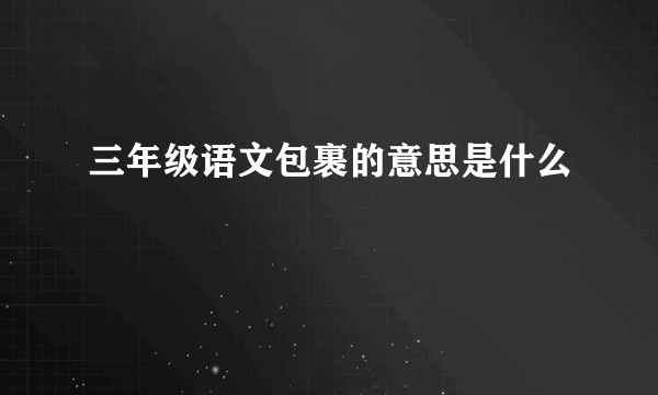 三年级语文包裹的意思是什么