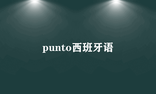 punto西班牙语