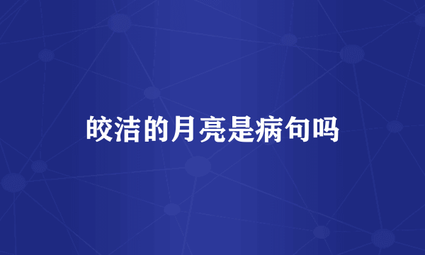 皎洁的月亮是病句吗