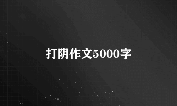 打阴作文5000字
