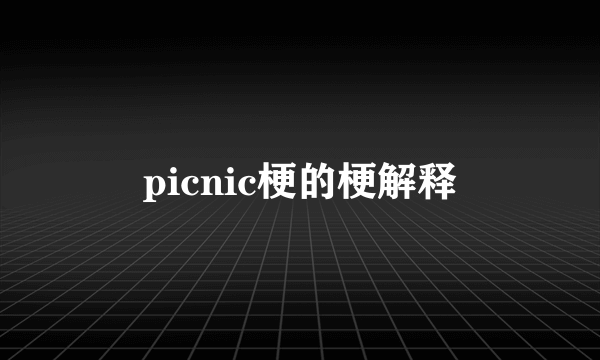 picnic梗的梗解释