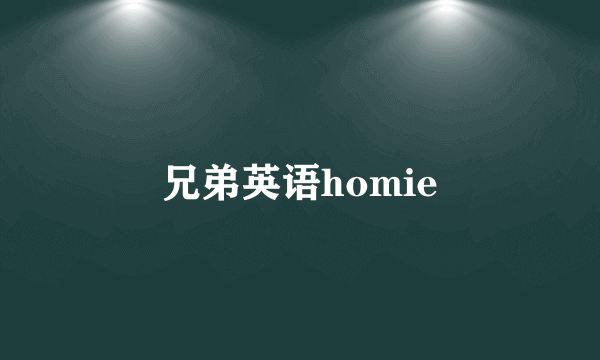 兄弟英语homie