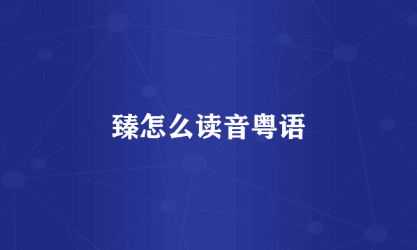 臻怎么读音粤语