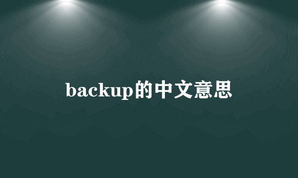 backup的中文意思