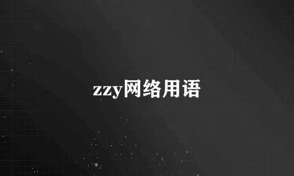 zzy网络用语