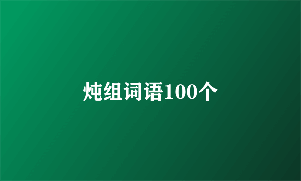 炖组词语100个