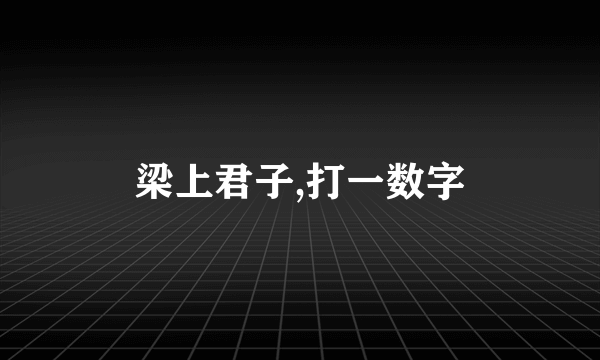 梁上君子,打一数字
