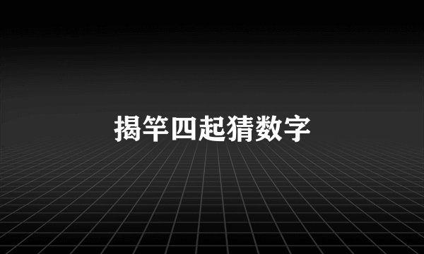 揭竿四起猜数字