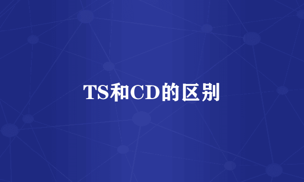 TS和CD的区别