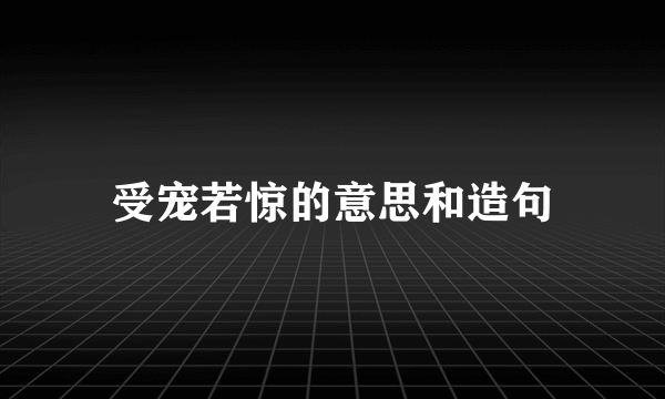 受宠若惊的意思和造句