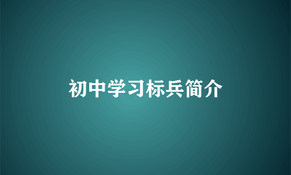 初中学习标兵简介