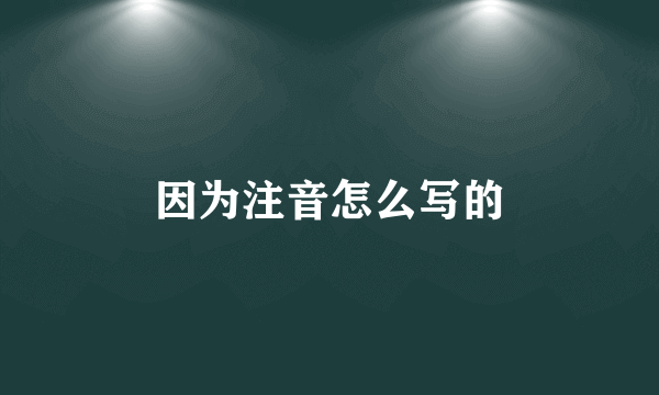 因为注音怎么写的