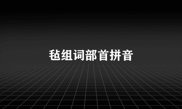 毡组词部首拼音
