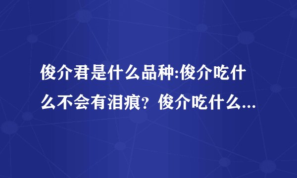 俊介君是什么品种:俊介吃什么不会有泪痕？俊介吃什么粮没泪痕？