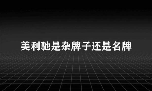 美利驰是杂牌子还是名牌