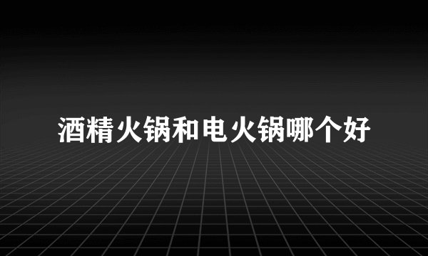 酒精火锅和电火锅哪个好